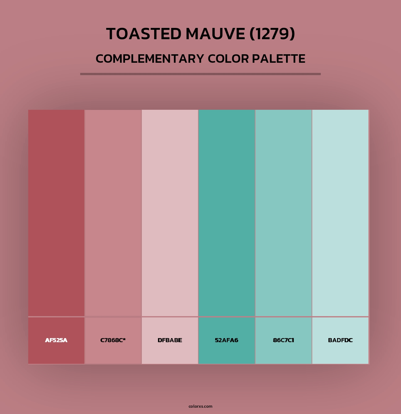 Toasted Mauve (1279) - Complementary Color Palette