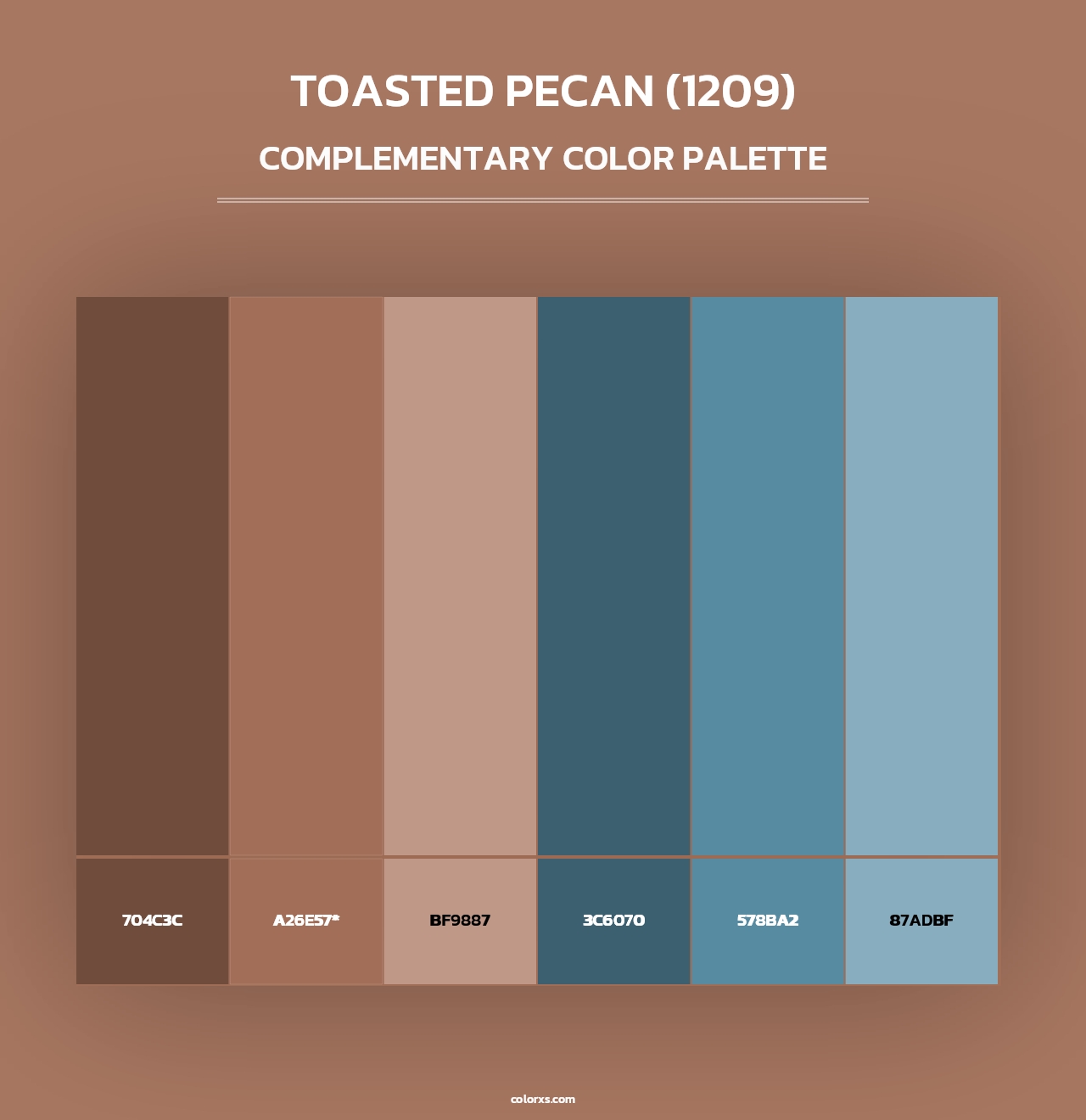 Toasted Pecan (1209) - Complementary Color Palette