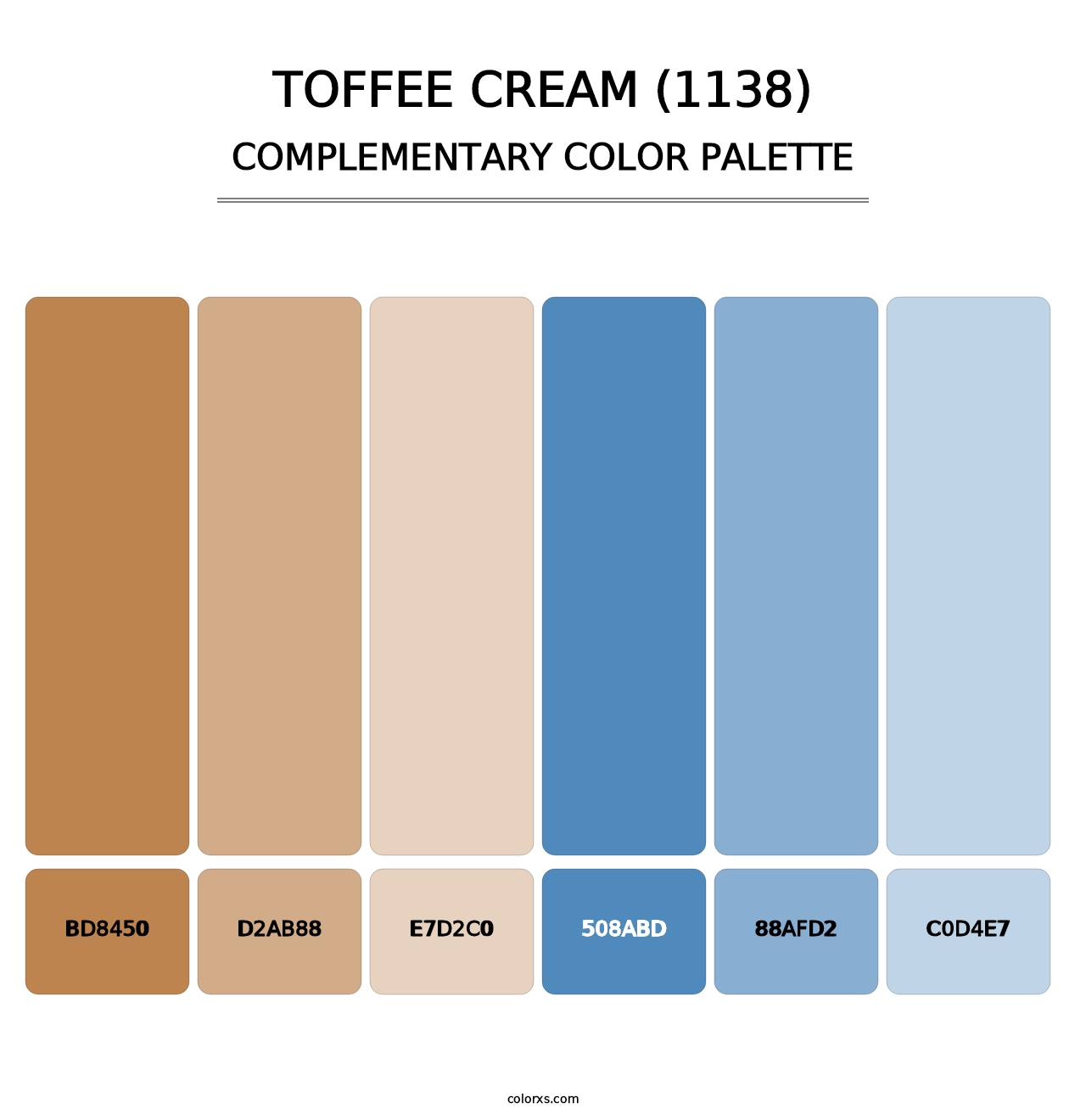 Toffee Cream (1138) - Complementary Color Palette