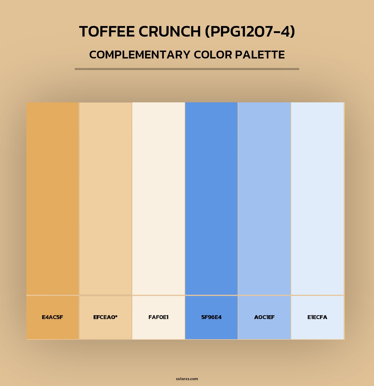 Toffee Crunch (PPG1207-4) - Complementary Color Palette