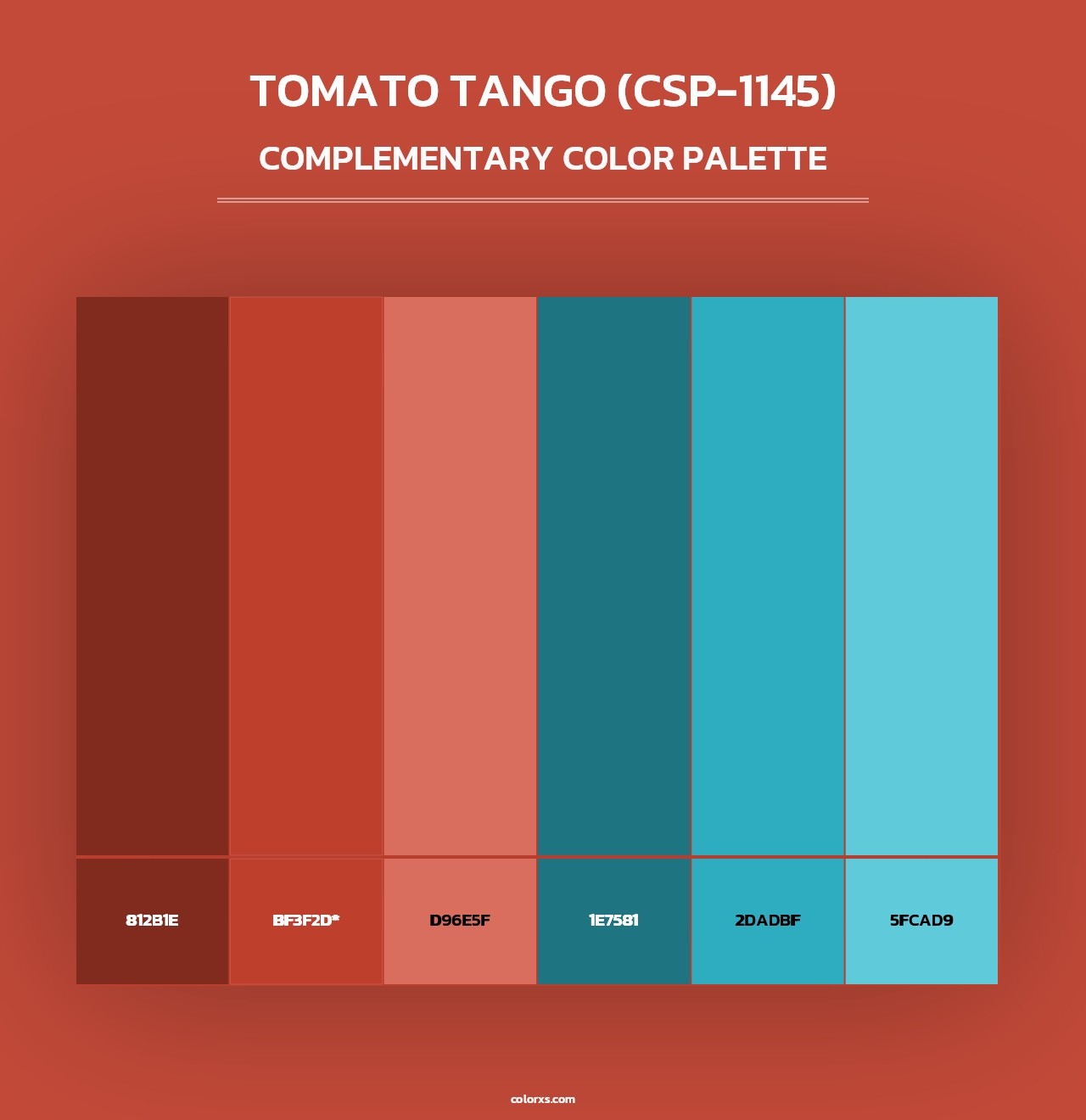 Tomato Tango (CSP-1145) - Complementary Color Palette