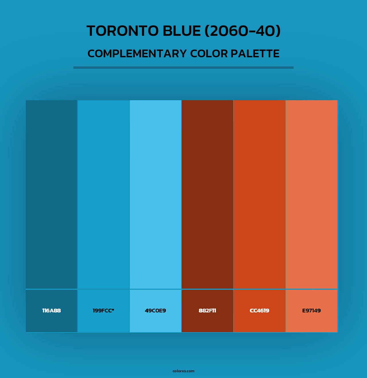 Toronto Blue (2060-40) - Complementary Color Palette
