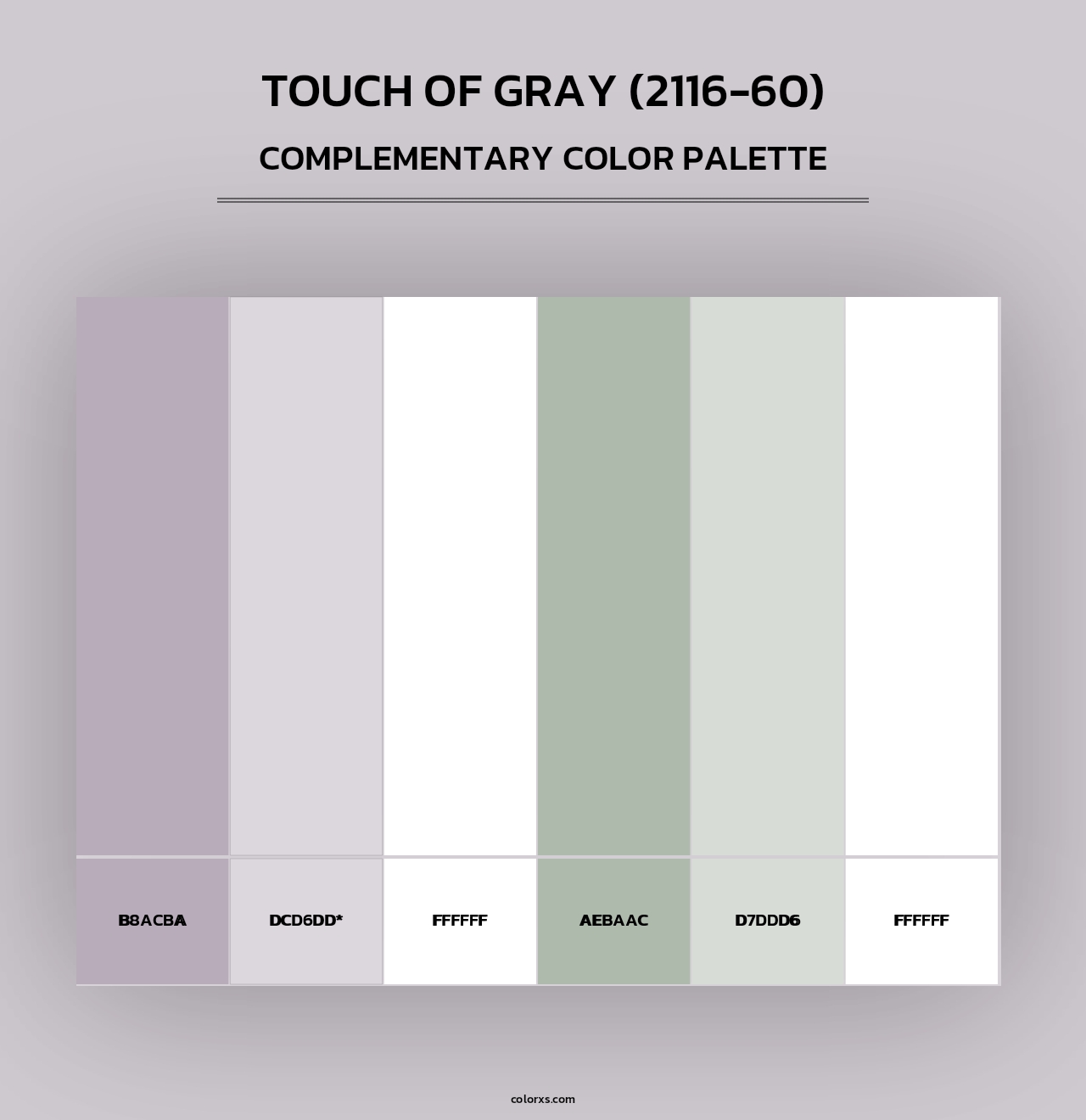 Touch of Gray (2116-60) - Complementary Color Palette