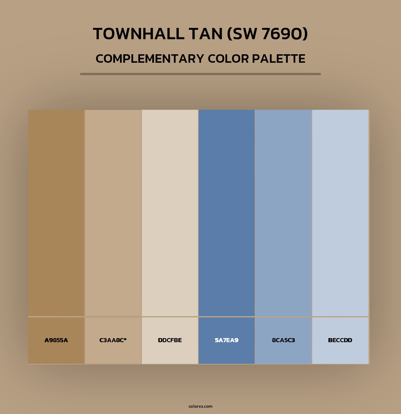 Townhall Tan (SW 7690) - Complementary Color Palette