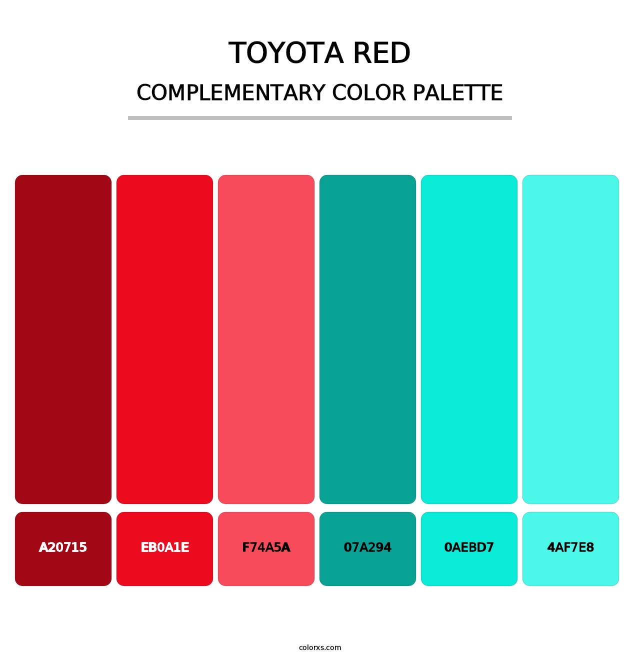 Toyota Red - Complementary Color Palette
