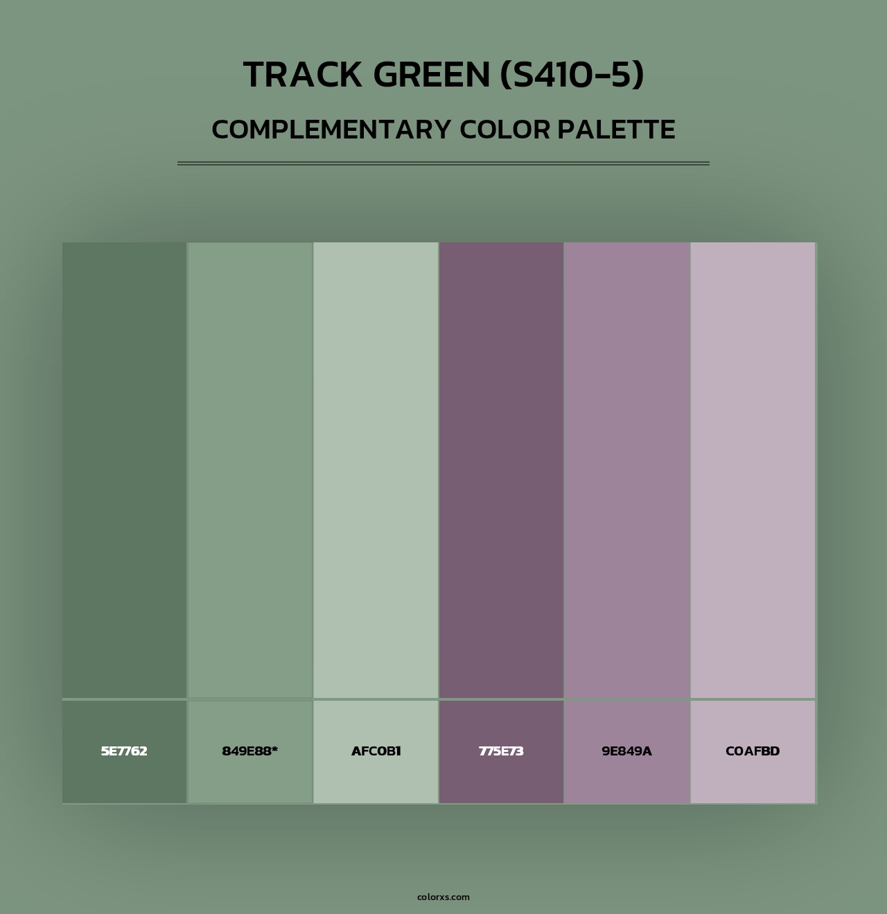 Track Green (S410-5) - Complementary Color Palette