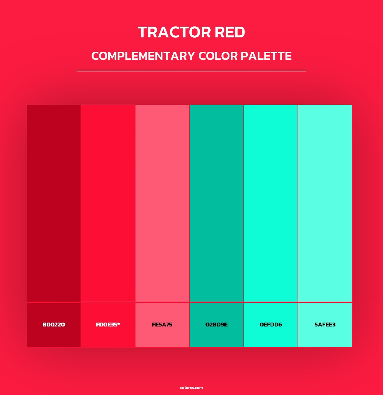 Tractor red - Complementary Color Palette