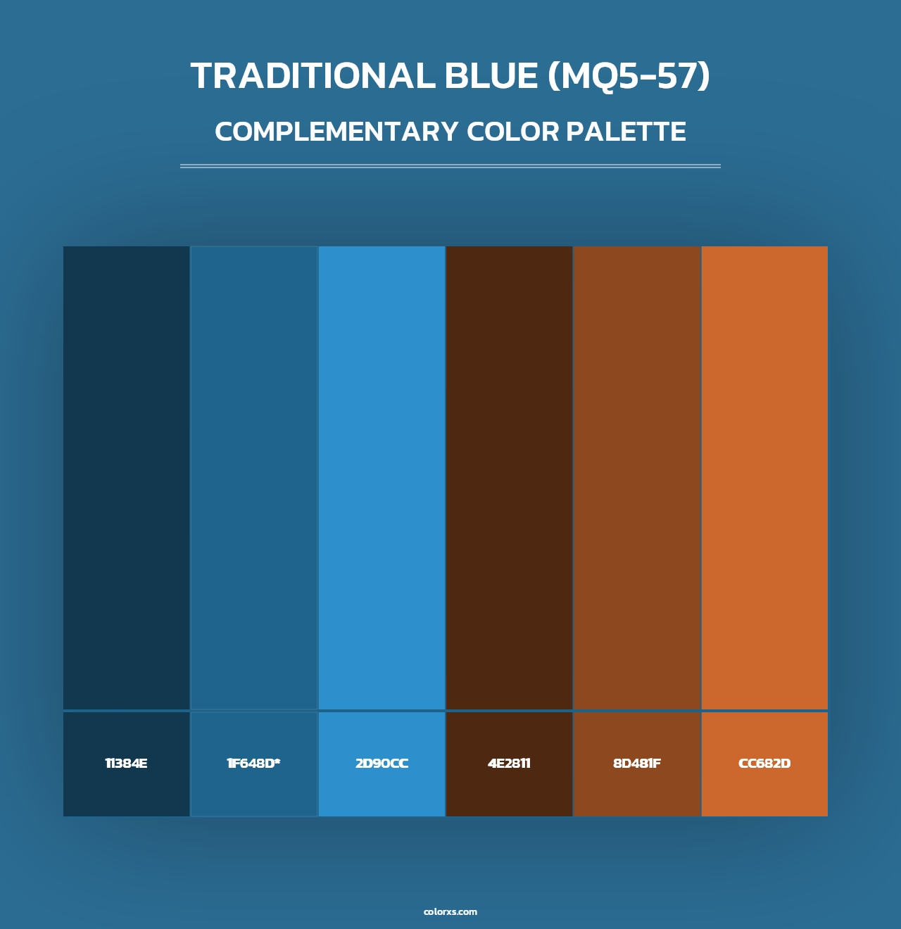 Traditional Blue (MQ5-57) - Complementary Color Palette
