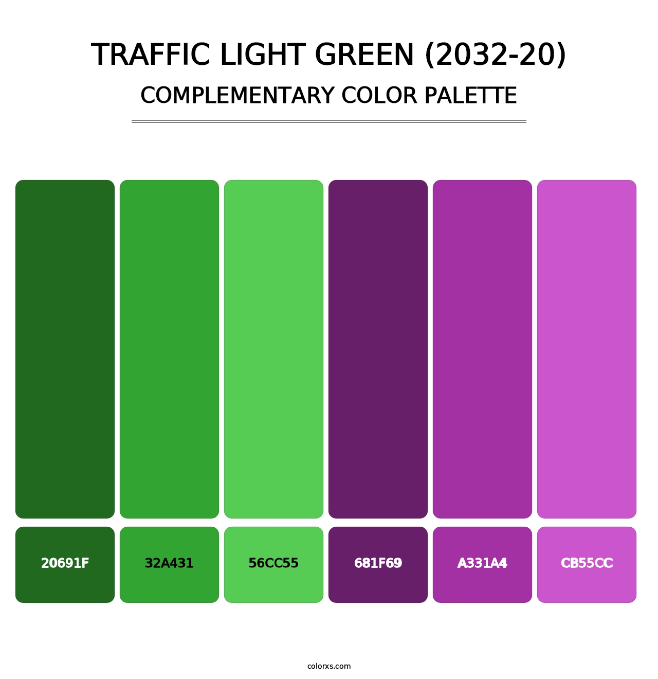 Traffic Light Green (2032-20) - Complementary Color Palette
