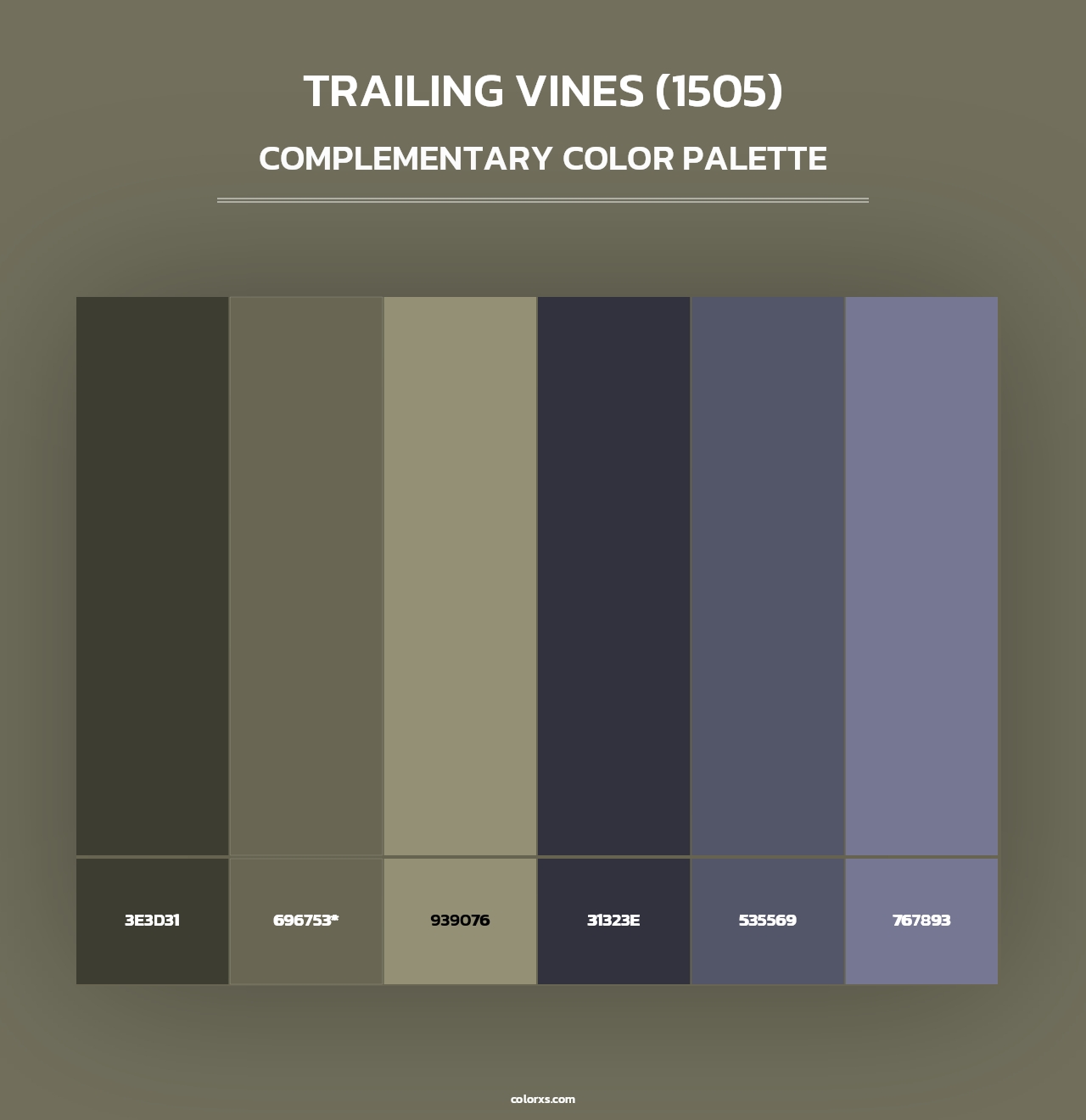 Trailing Vines (1505) - Complementary Color Palette