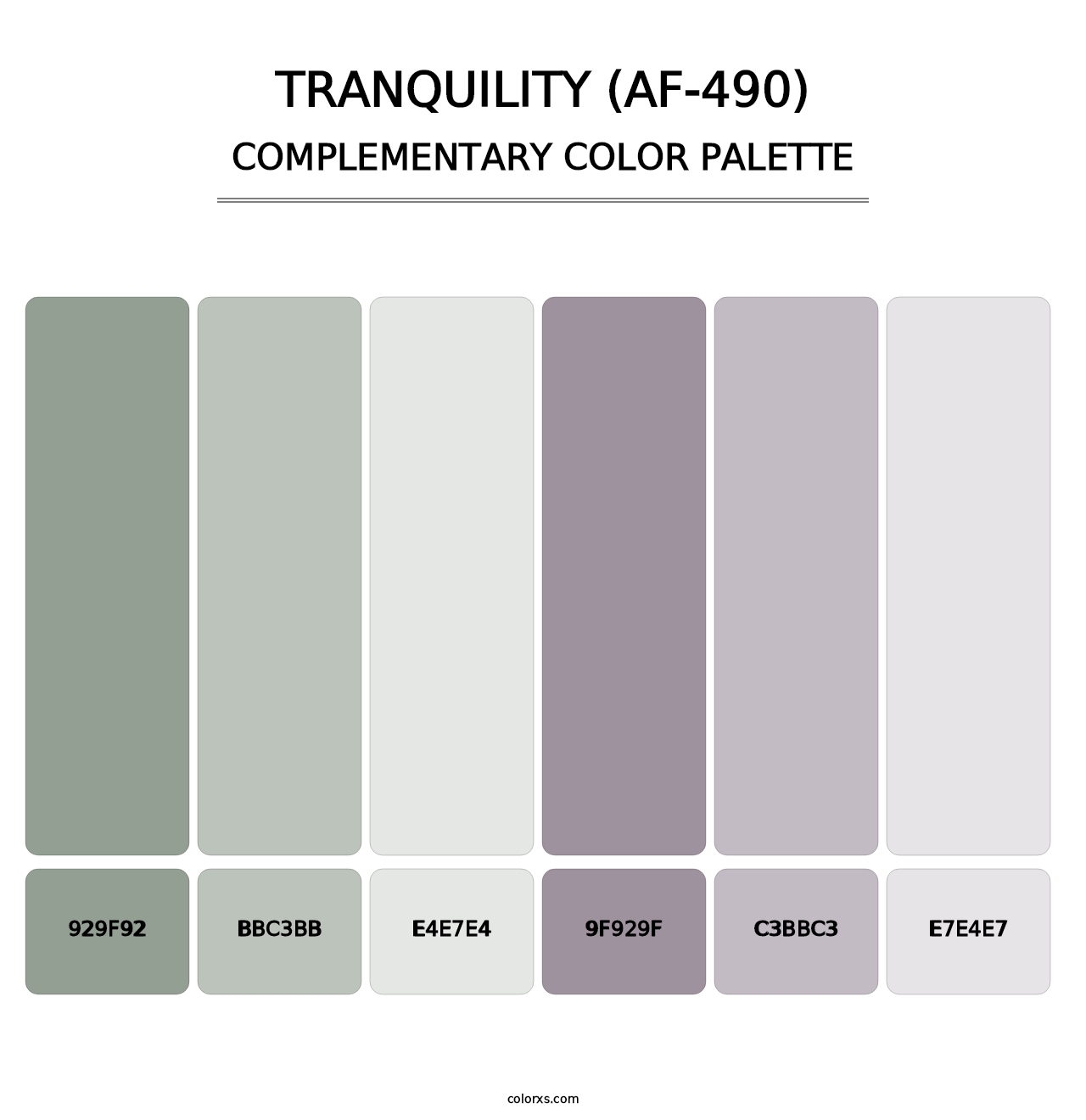 Tranquility (AF-490) - Complementary Color Palette