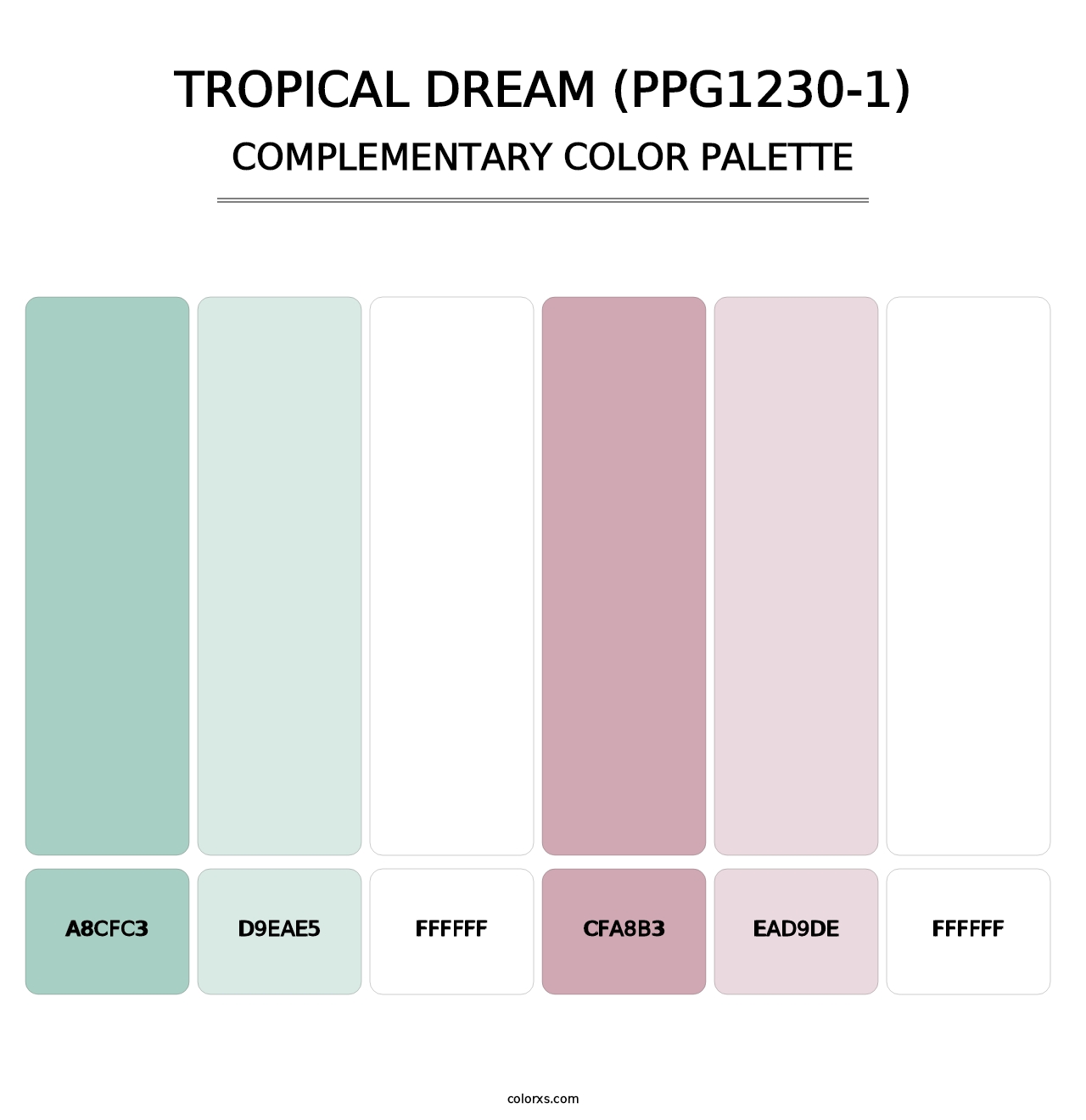 Tropical Dream (PPG1230-1) - Complementary Color Palette