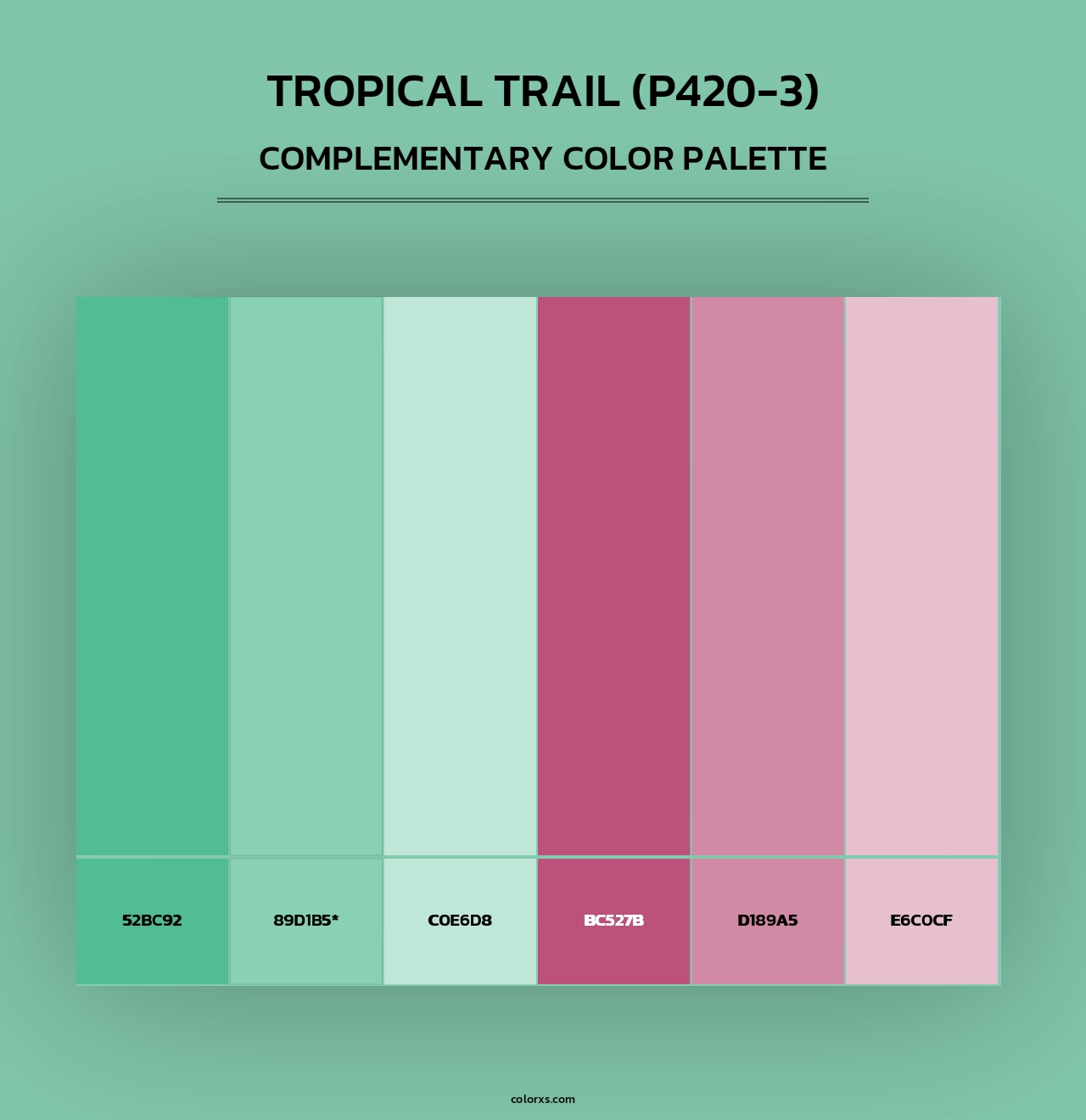 Tropical Trail (P420-3) - Complementary Color Palette