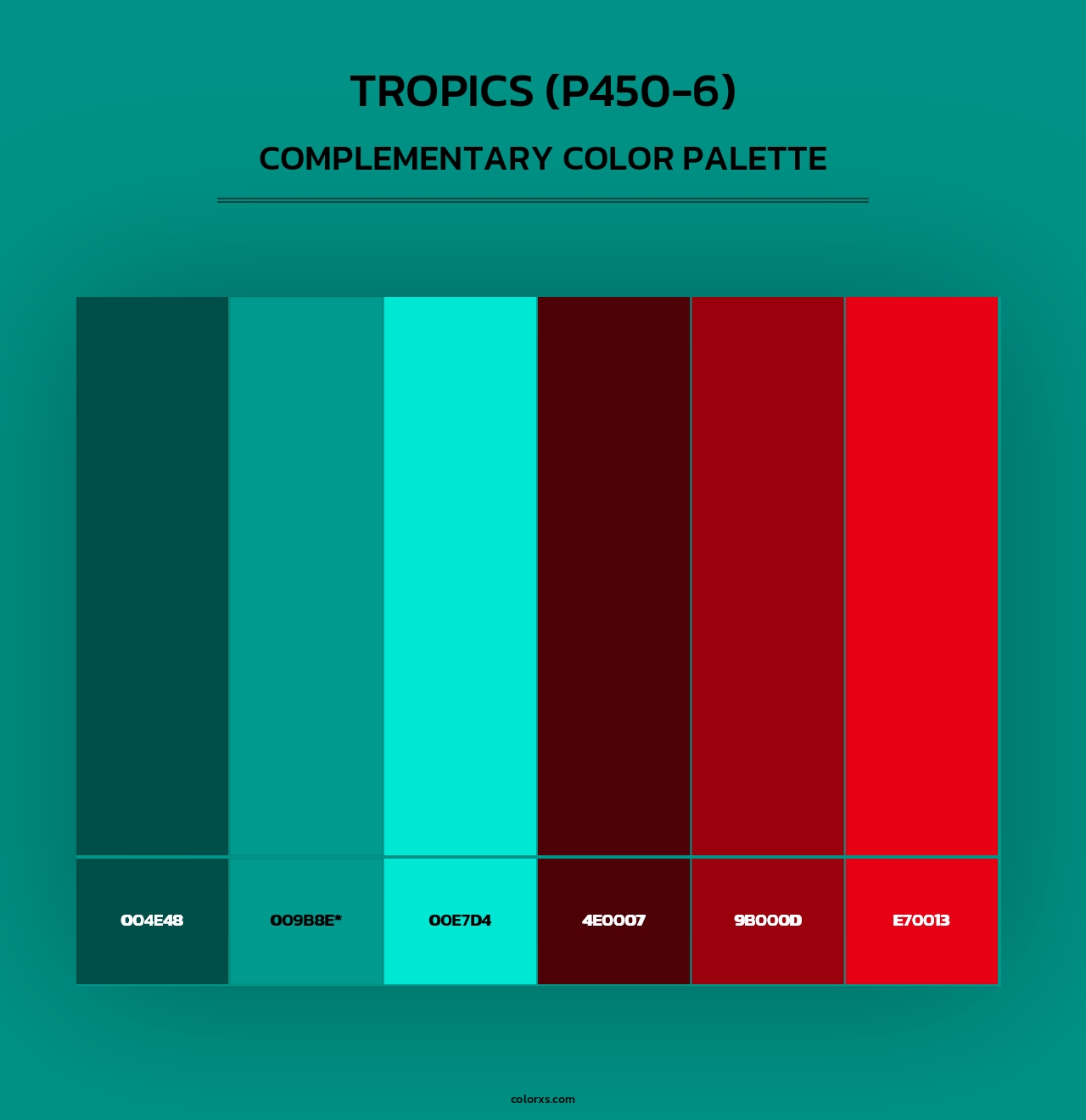 Tropics (P450-6) - Complementary Color Palette