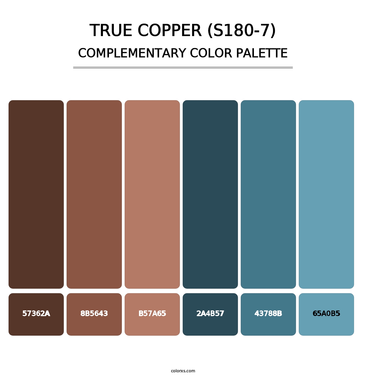 True Copper (S180-7) - Complementary Color Palette