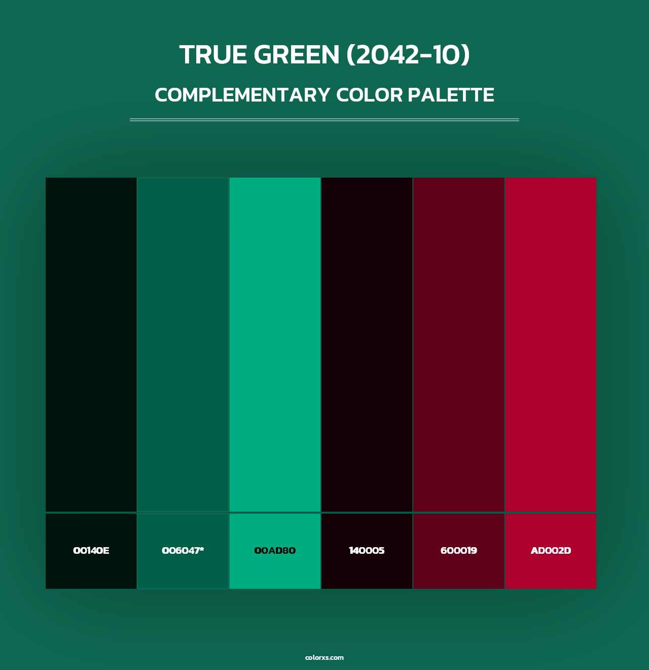 True Green (2042-10) - Complementary Color Palette