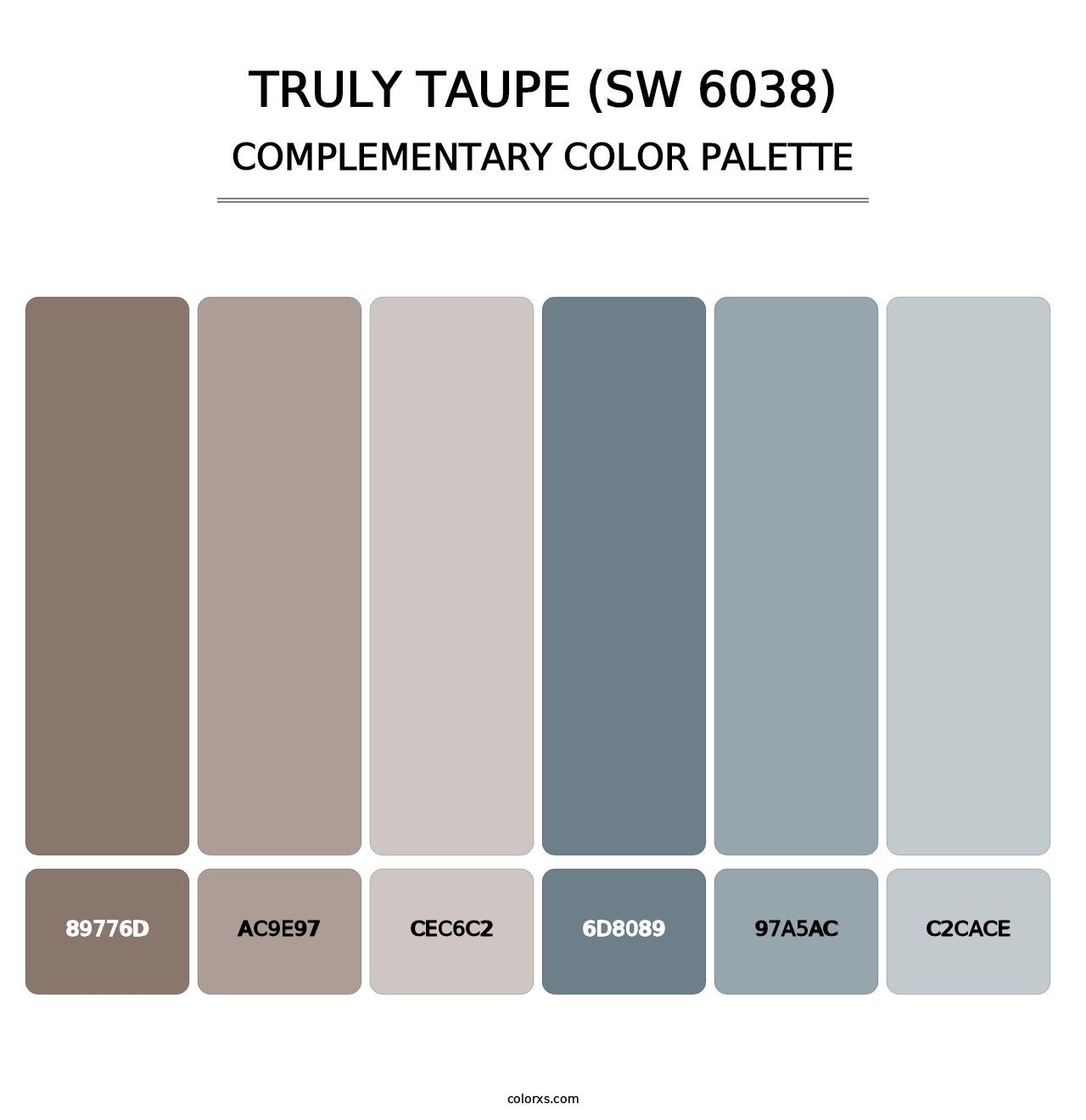 Truly Taupe (SW 6038) - Complementary Color Palette