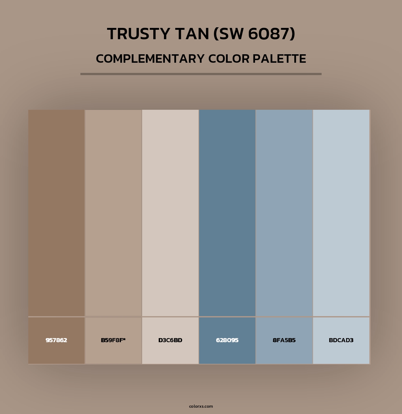 Trusty Tan (SW 6087) - Complementary Color Palette