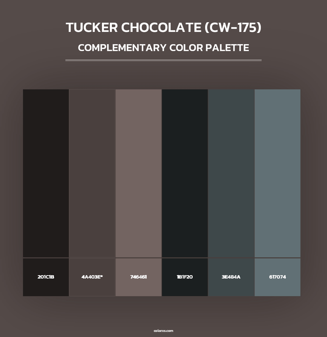 Tucker Chocolate (CW-175) - Complementary Color Palette