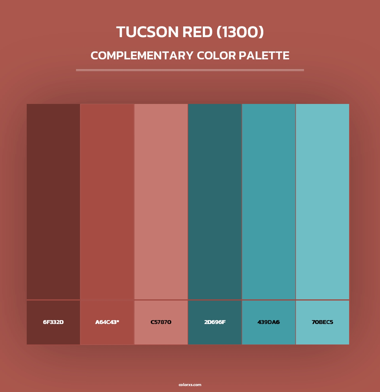 Tucson Red (1300) - Complementary Color Palette