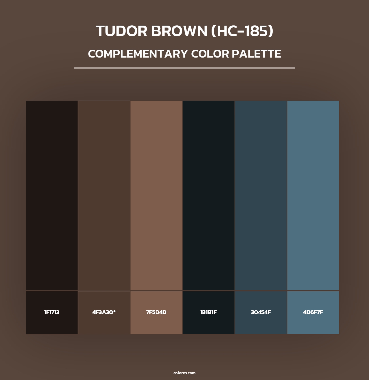 Tudor Brown (HC-185) - Complementary Color Palette