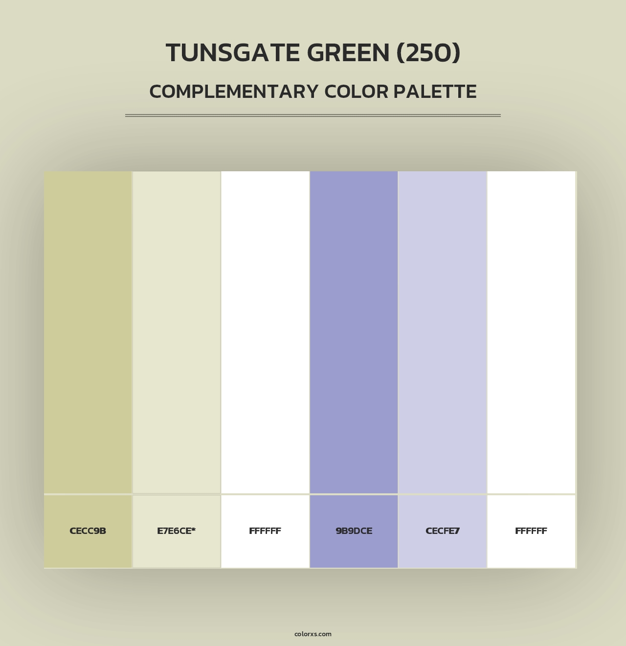 Tunsgate Green (250) - Complementary Color Palette