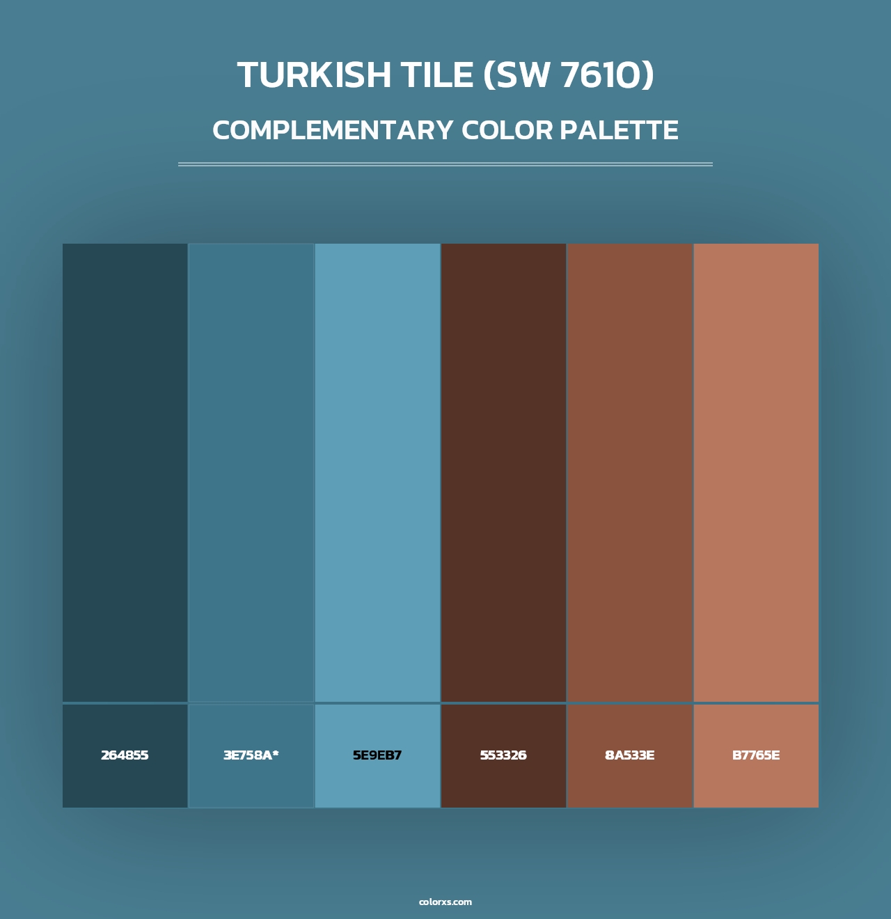 Turkish Tile (SW 7610) - Complementary Color Palette