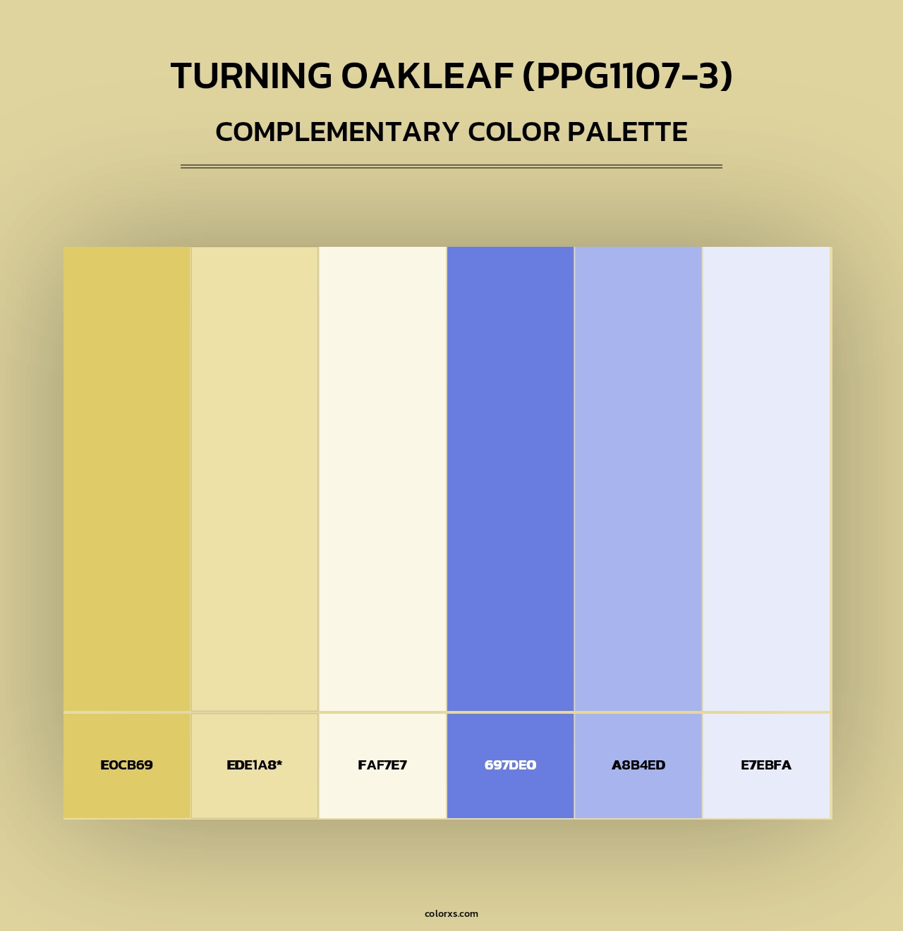 Turning Oakleaf (PPG1107-3) - Complementary Color Palette