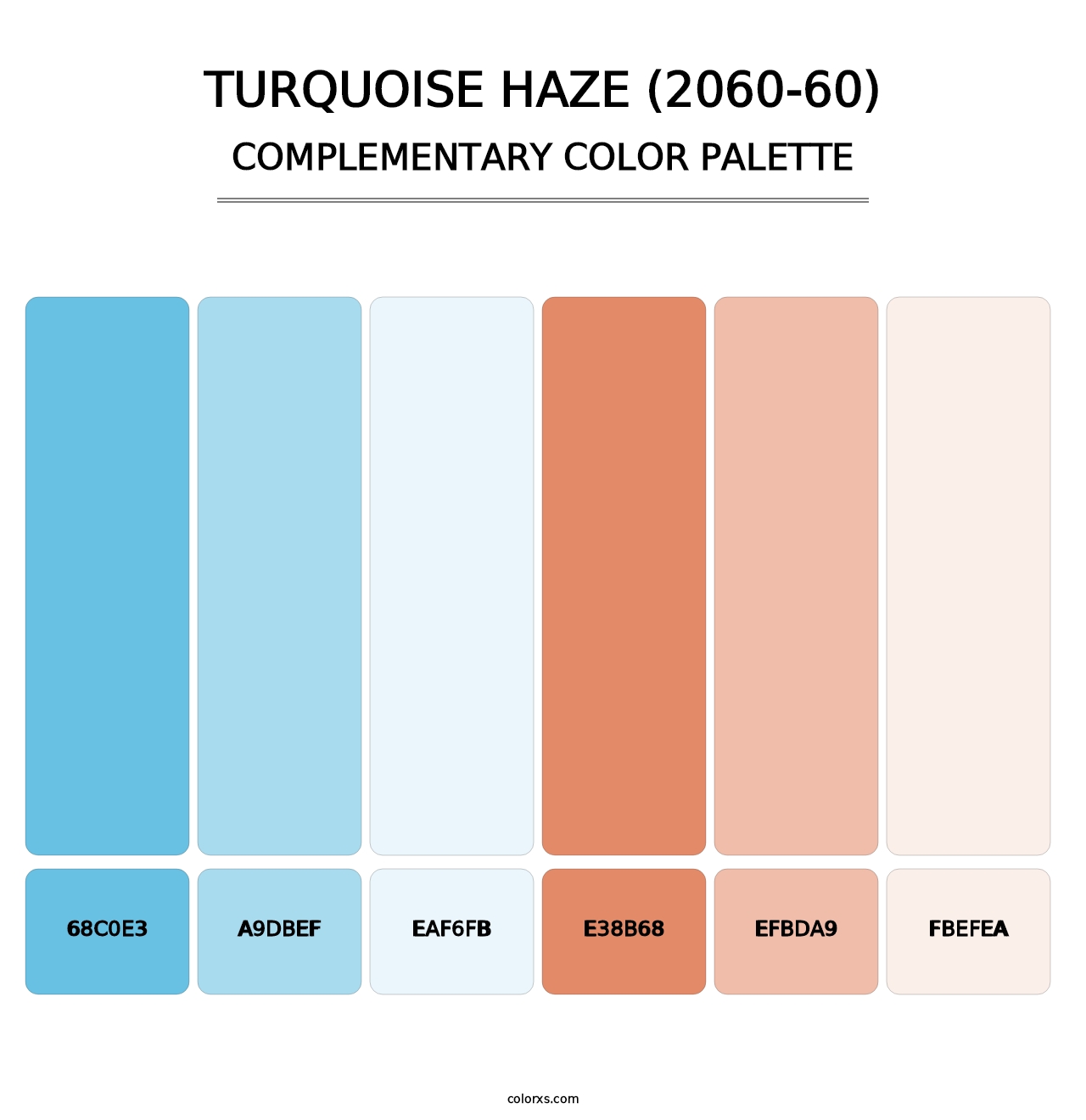 Turquoise Haze (2060-60) - Complementary Color Palette