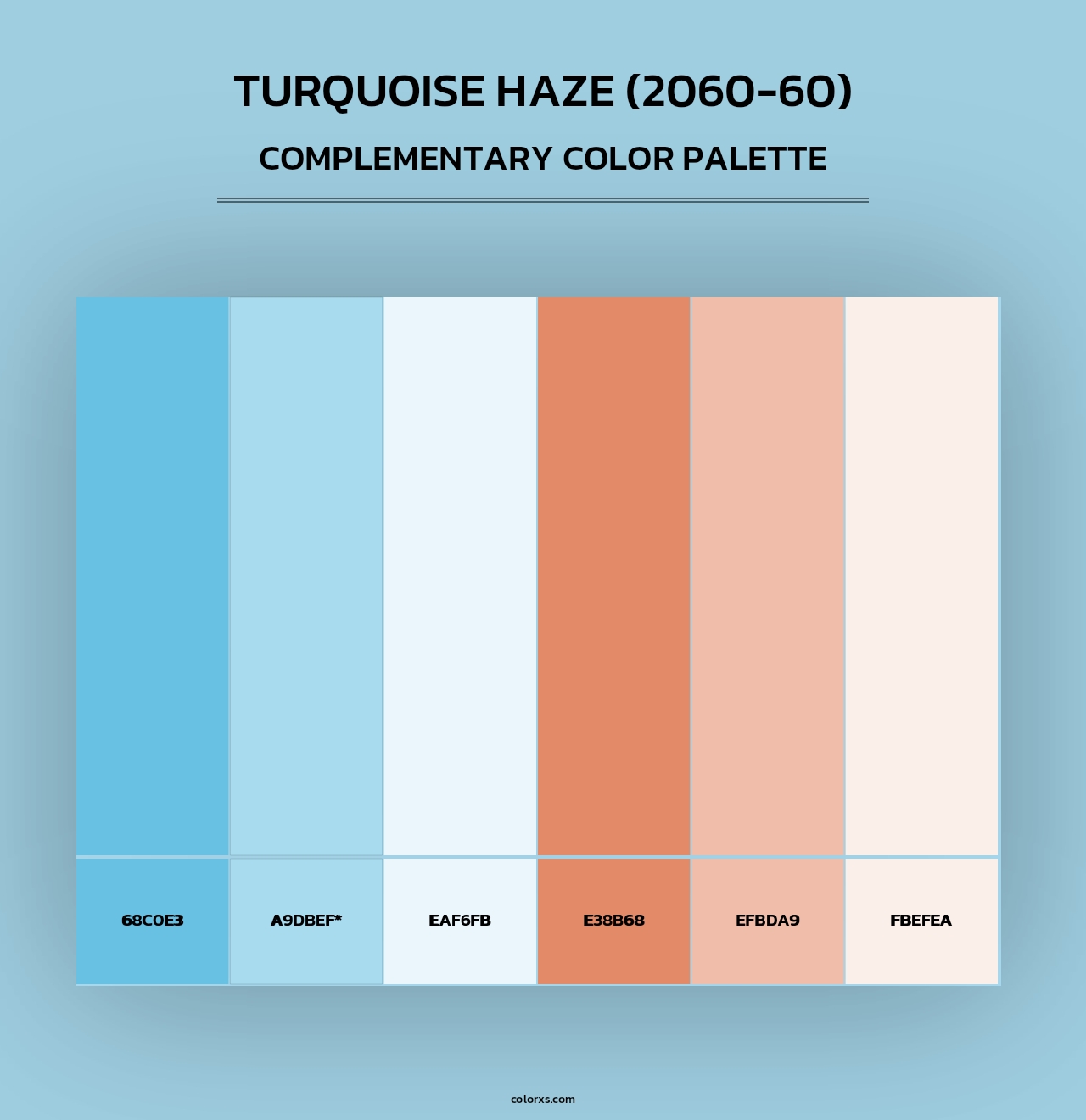 Turquoise Haze (2060-60) - Complementary Color Palette