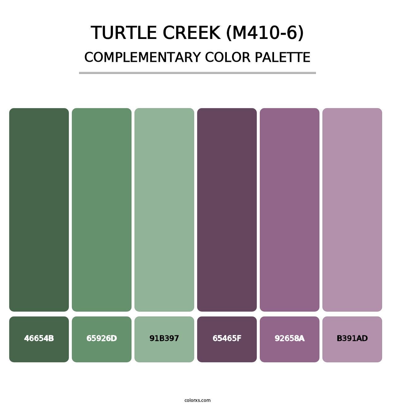Turtle Creek (M410-6) - Complementary Color Palette