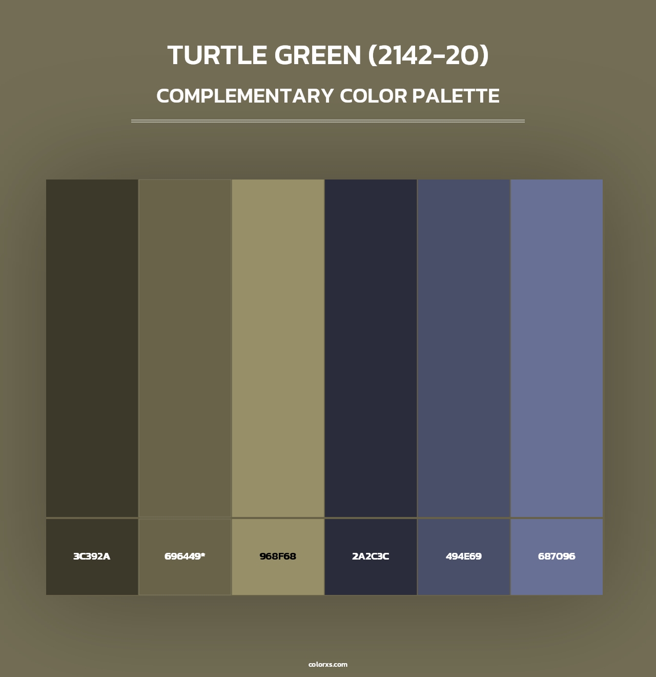 Turtle Green (2142-20) - Complementary Color Palette