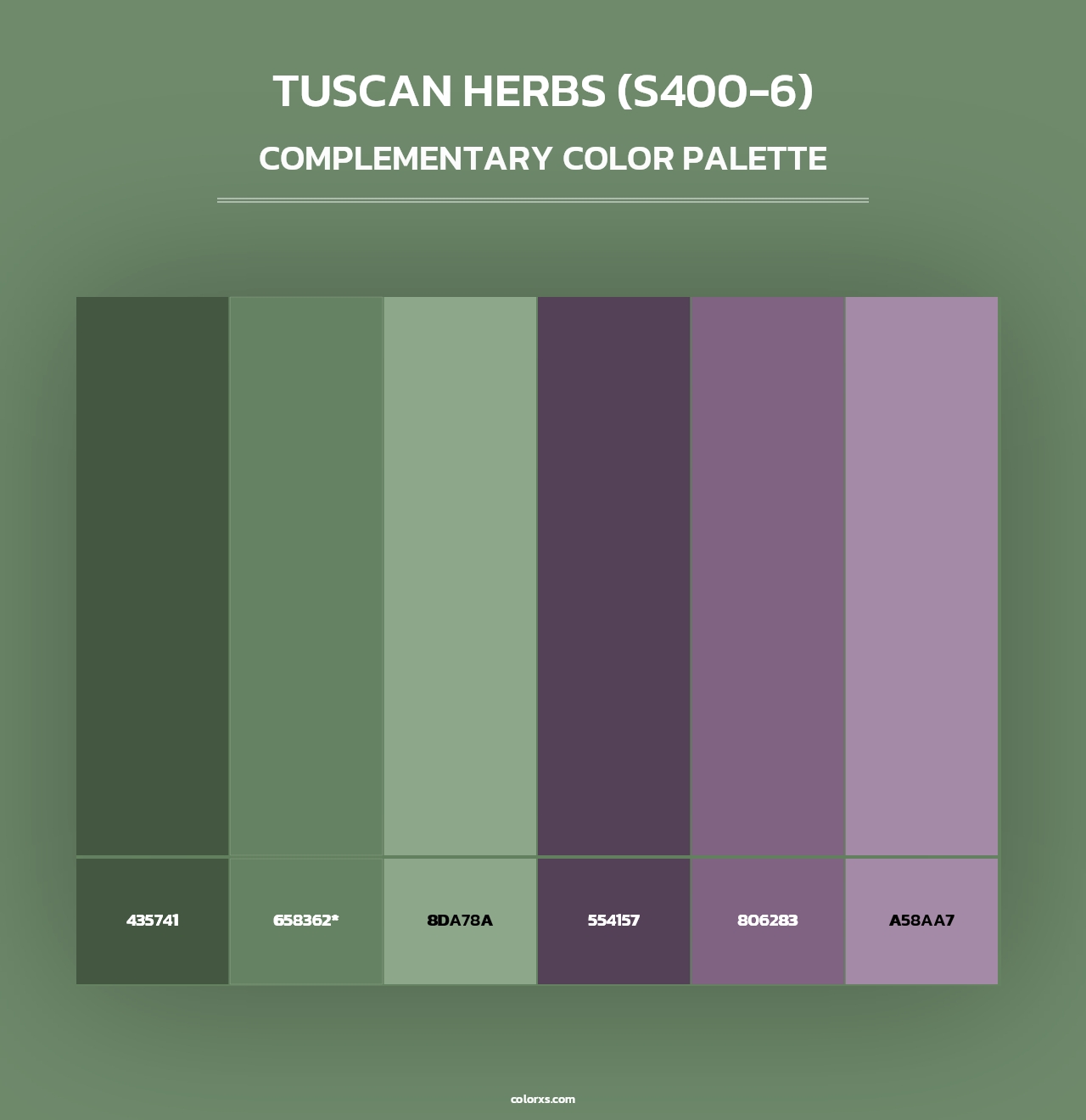 Tuscan Herbs (S400-6) - Complementary Color Palette