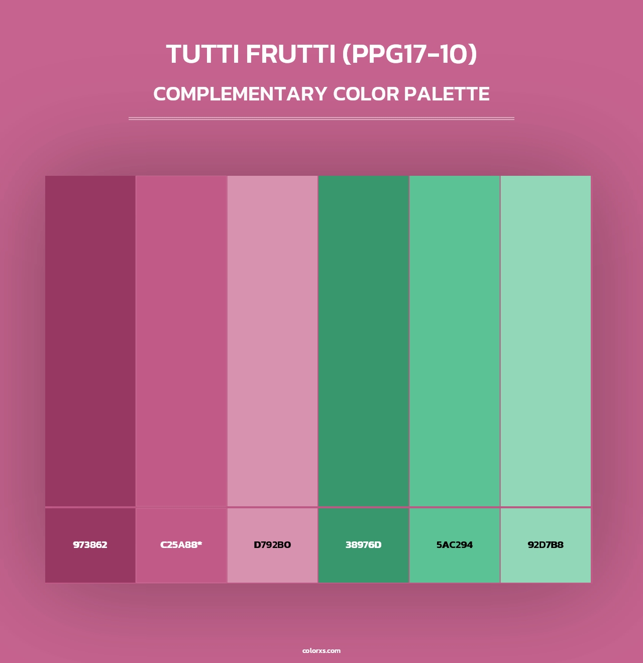 Tutti Frutti (PPG17-10) - Complementary Color Palette