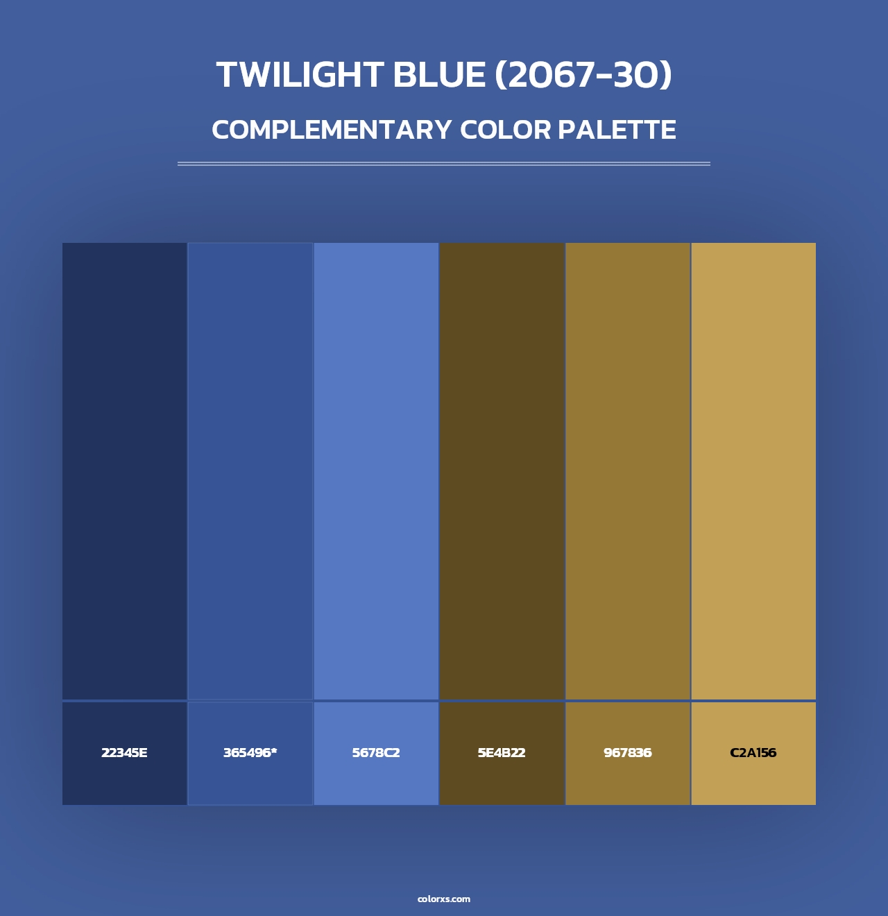 Twilight Blue (2067-30) - Complementary Color Palette