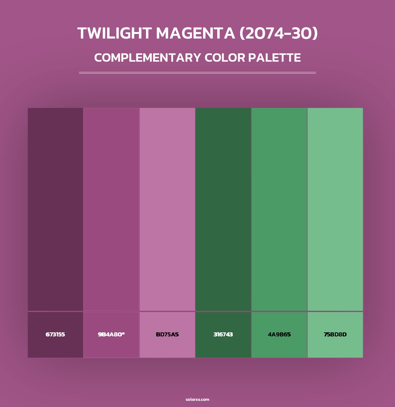 Twilight Magenta (2074-30) - Complementary Color Palette