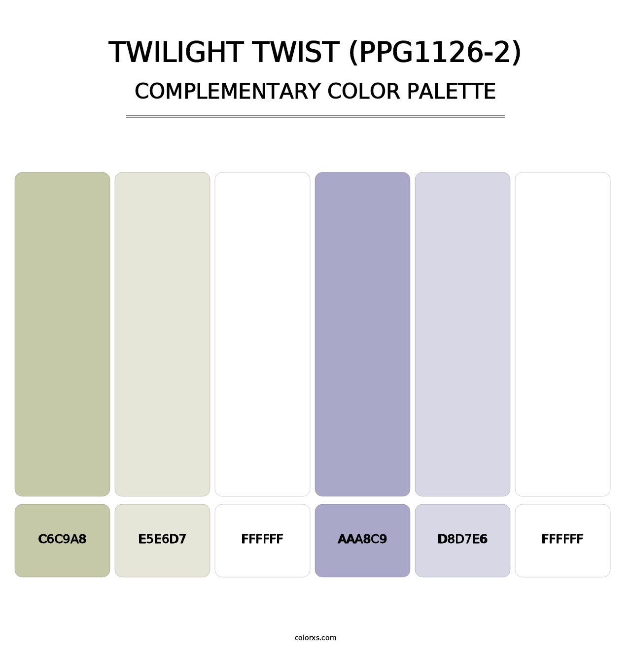 Twilight Twist (PPG1126-2) - Complementary Color Palette
