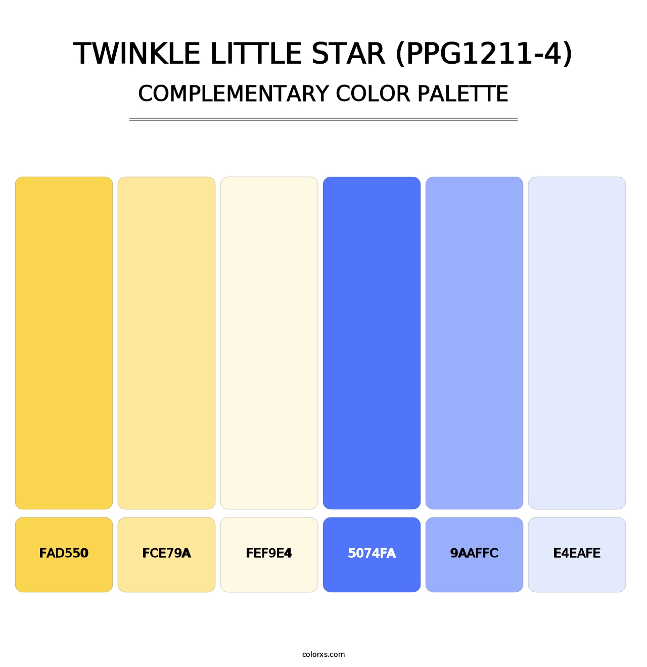 Twinkle Little Star (PPG1211-4) - Complementary Color Palette
