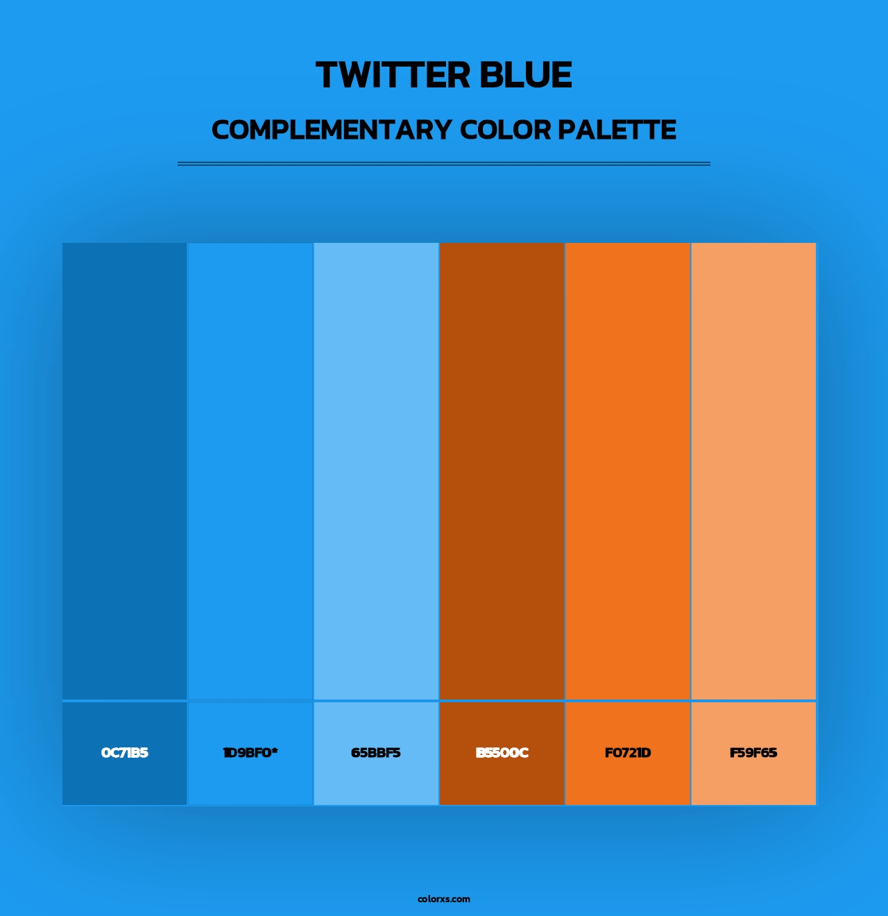Twitter Blue - Complementary Color Palette
