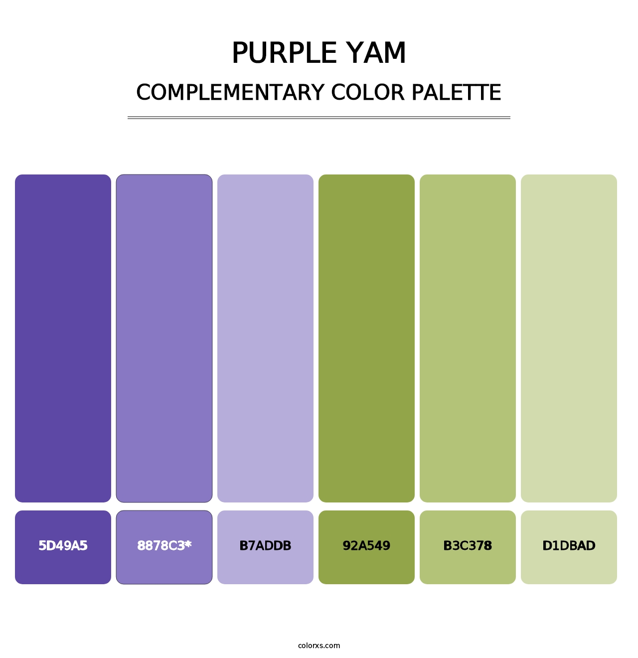 Purple Yam - Complementary Color Palette