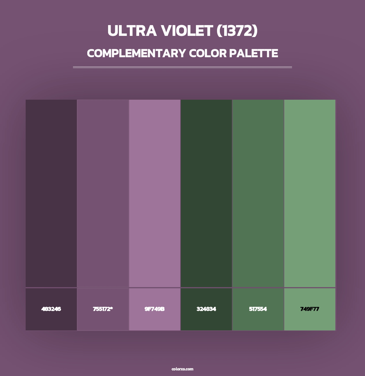 Ultra Violet (1372) - Complementary Color Palette