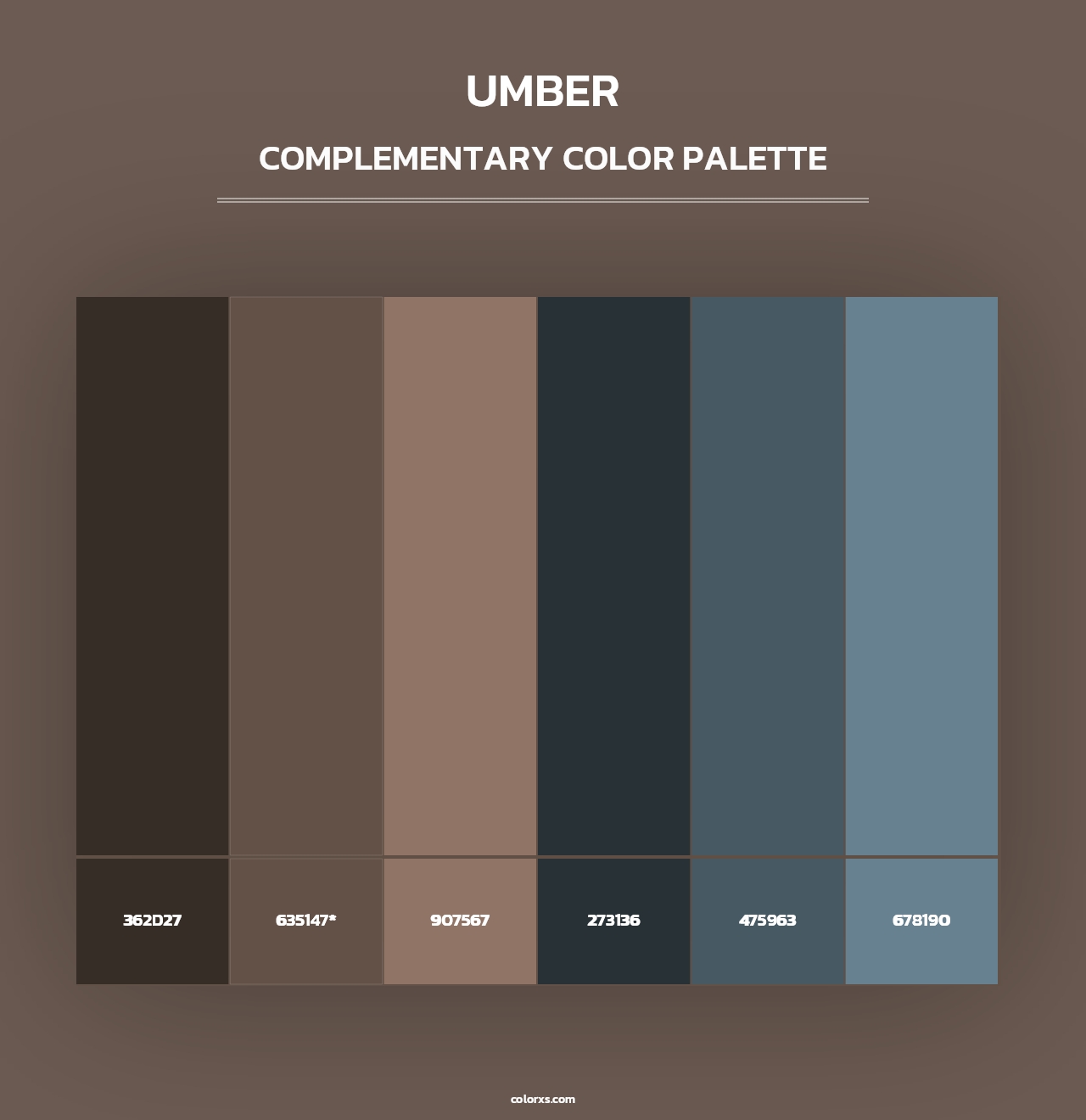 Umber - Complementary Color Palette
