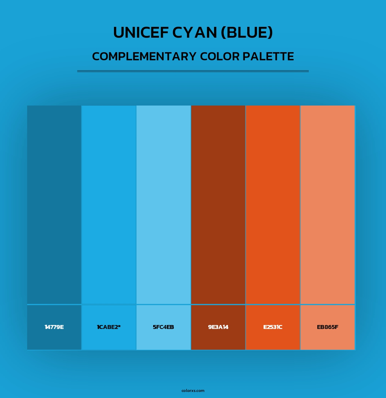 UNICEF Cyan (Blue) - Complementary Color Palette