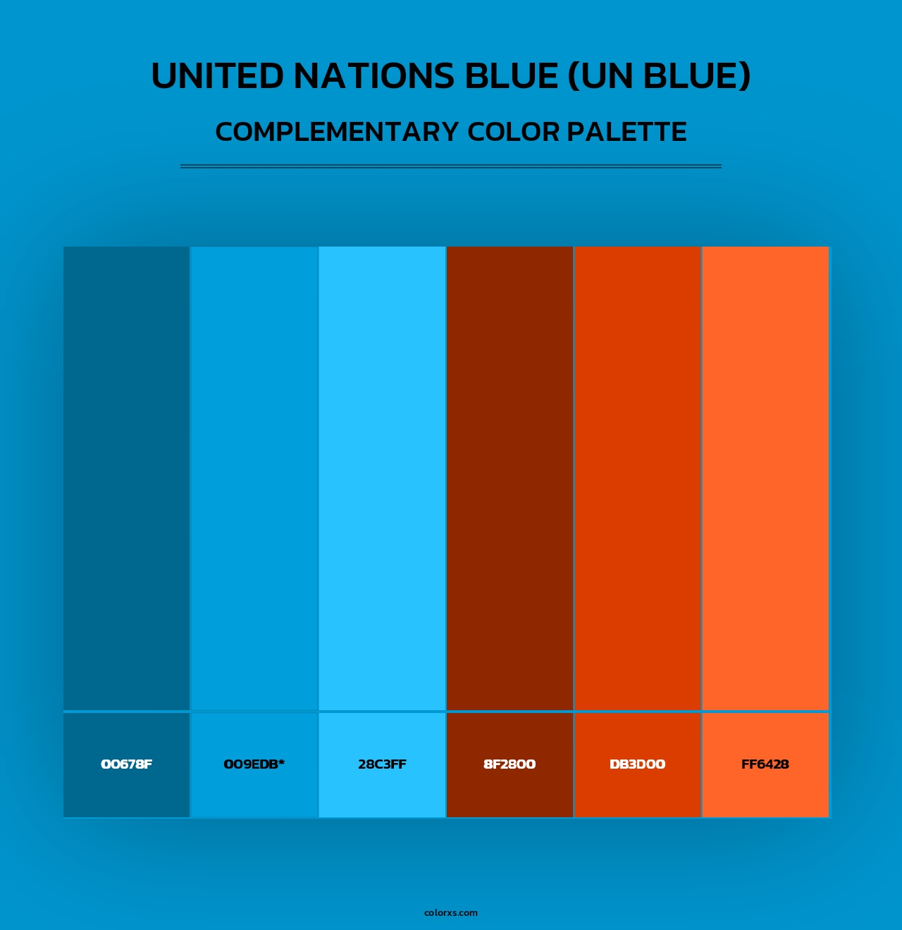 United Nations Blue (UN Blue) - Complementary Color Palette
