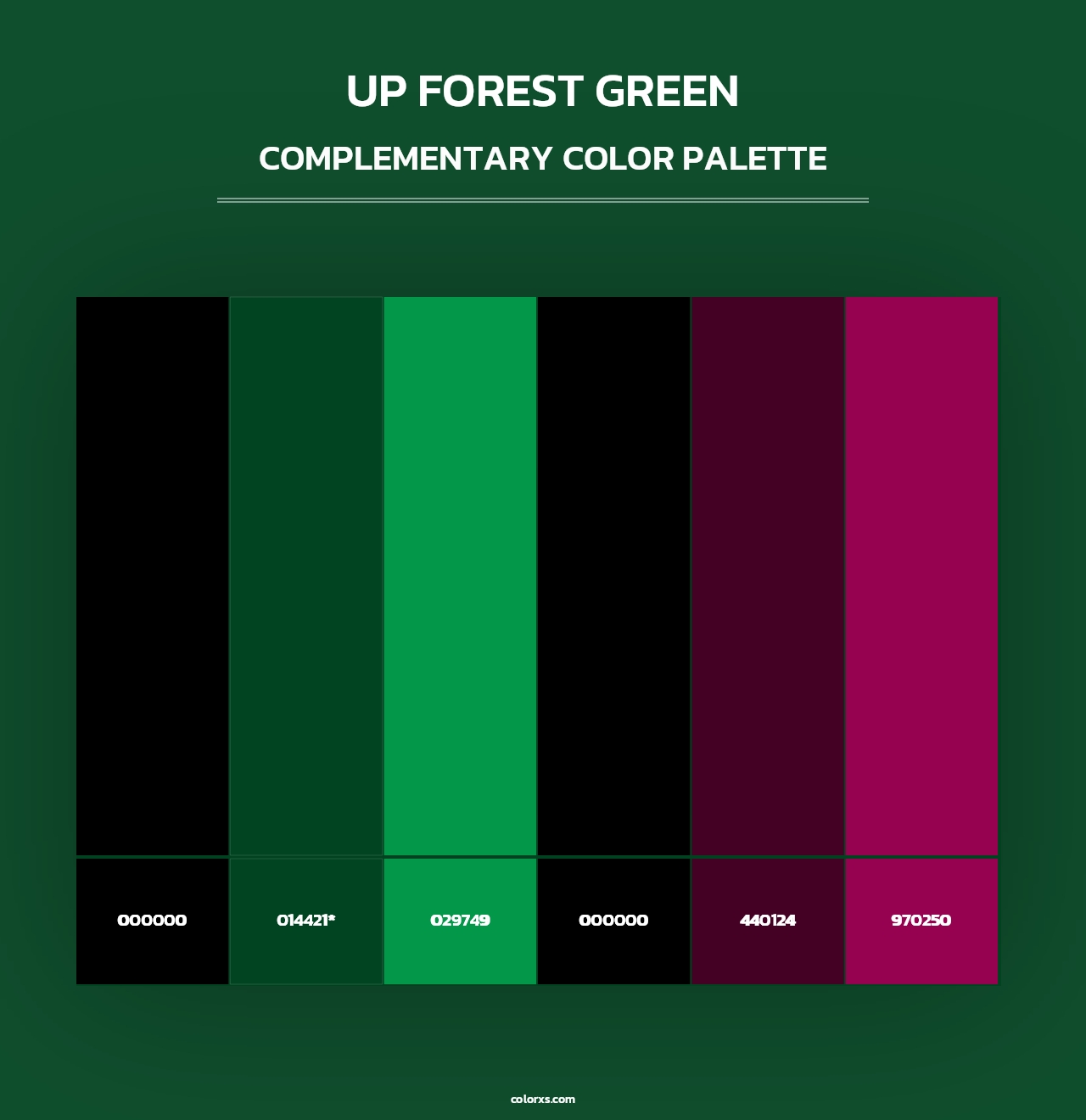 UP Forest green - Complementary Color Palette