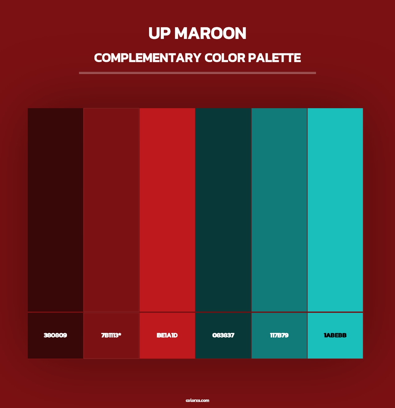 UP Maroon - Complementary Color Palette