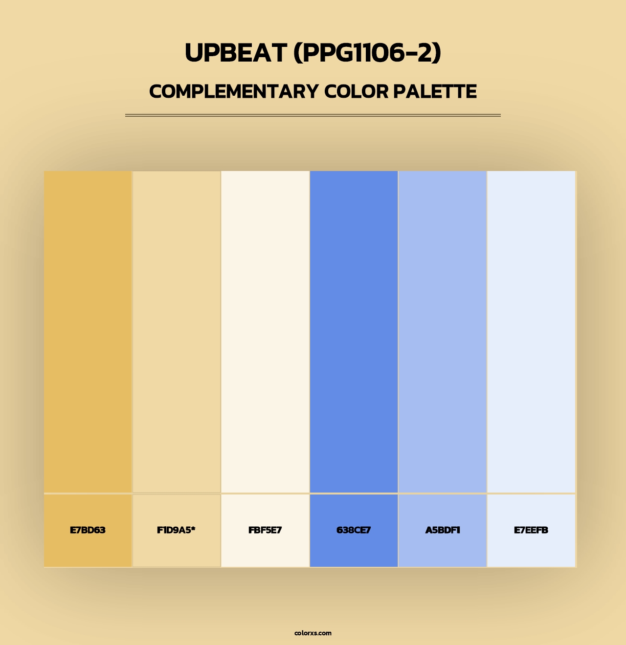 Upbeat (PPG1106-2) - Complementary Color Palette