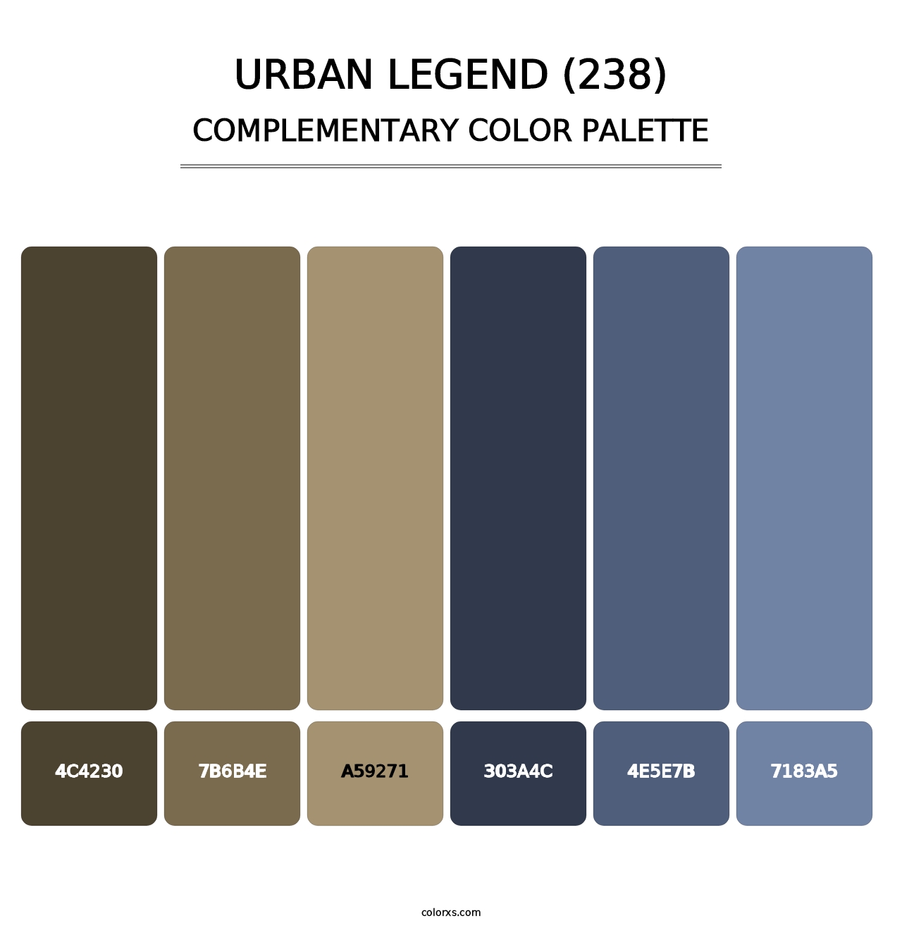 Urban Legend (238) - Complementary Color Palette