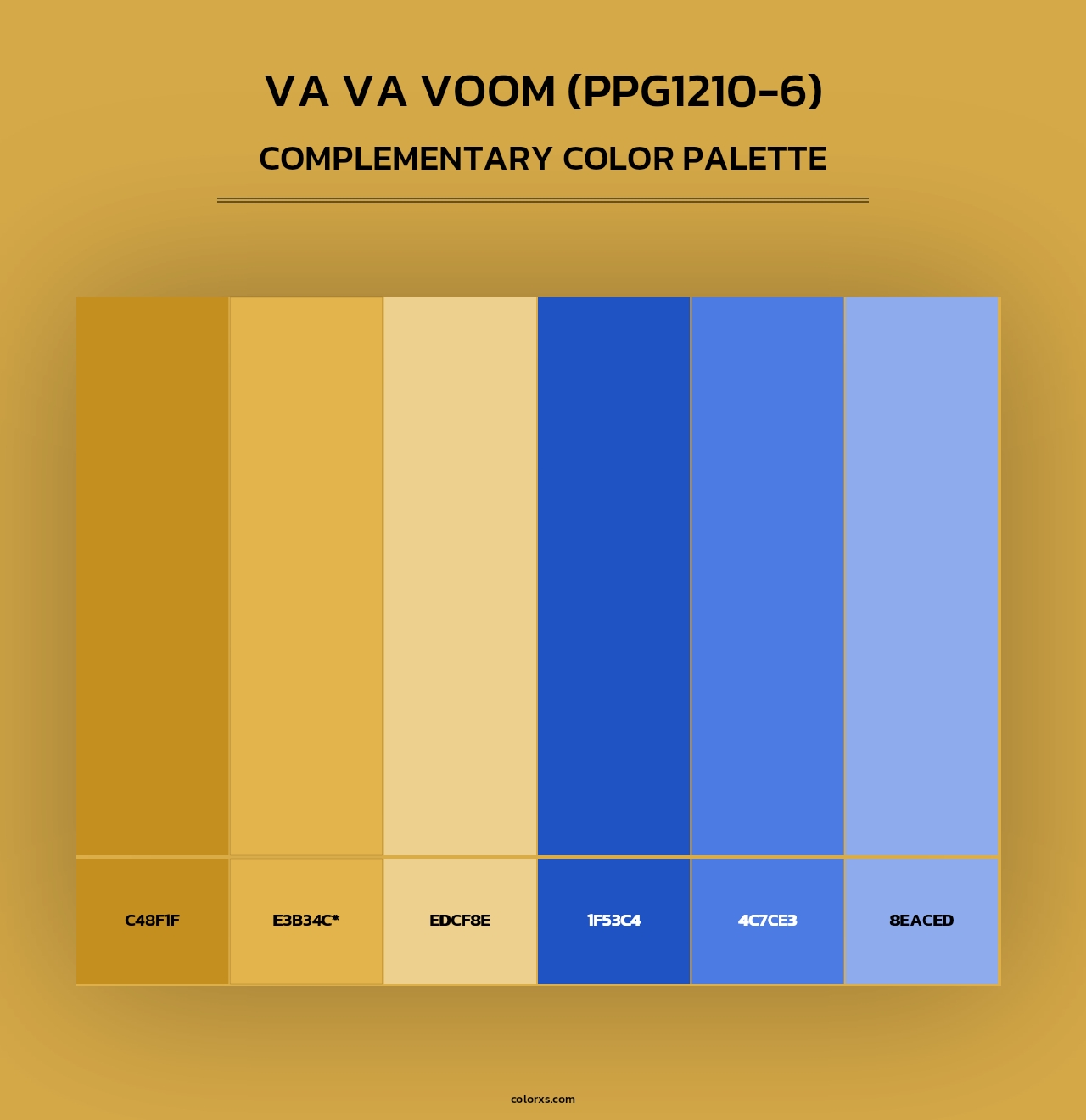 Va Va Voom (PPG1210-6) - Complementary Color Palette