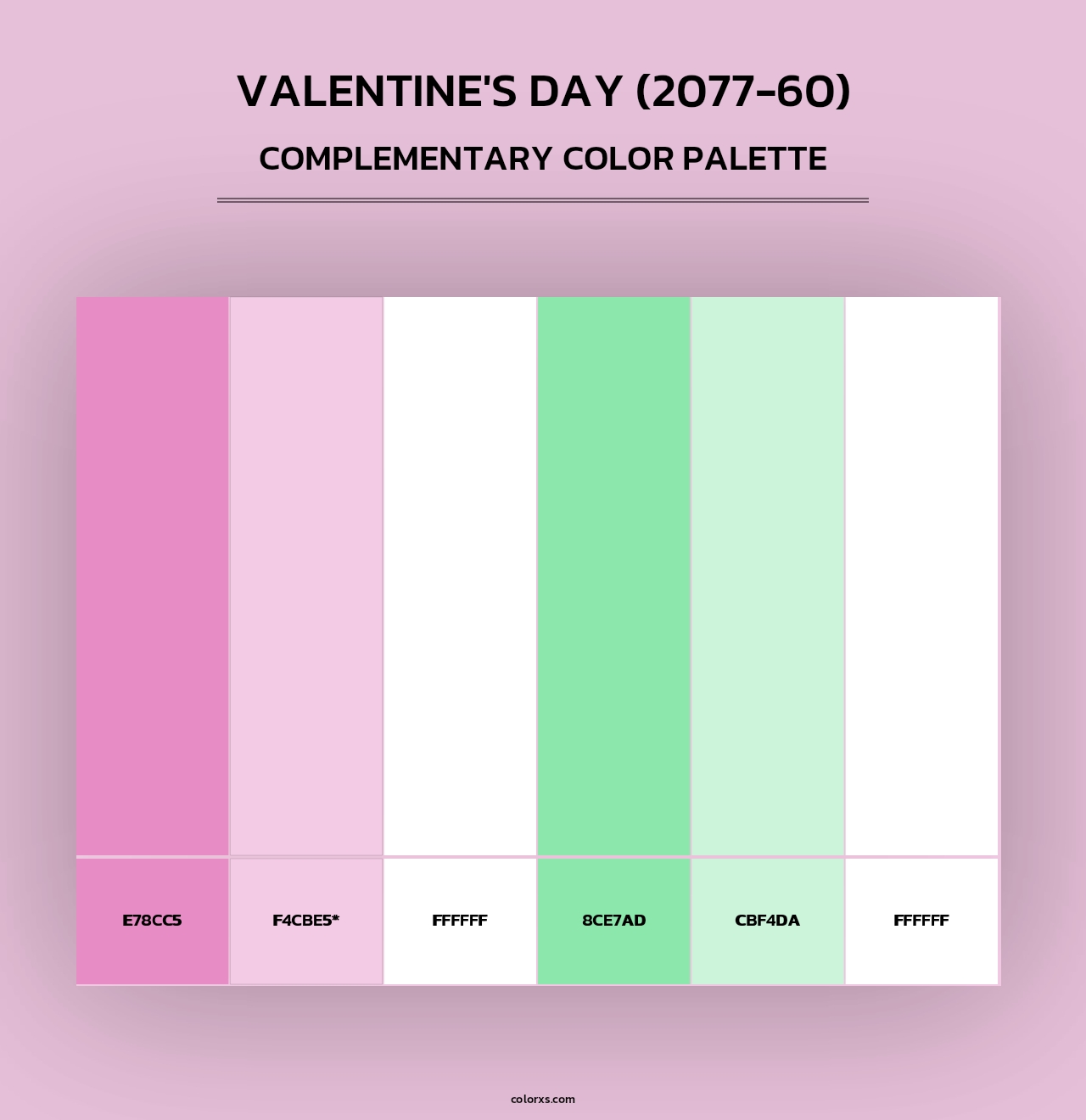 Valentine's Day (2077-60) - Complementary Color Palette